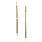 Bamboo jointed earrings in 18ct gold by Sarah Herriot.