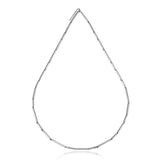Bamboo necklace in silver by Sarah Herriot.