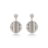 Cats eye earrings in silver bu Sarah Herriot.