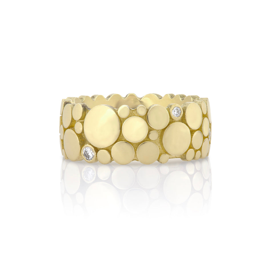 18ct gold galaxy ring by Sarah Herriot.