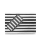 Deckchair brooch in silver with oxidised recesses by Sarah Herriot.
