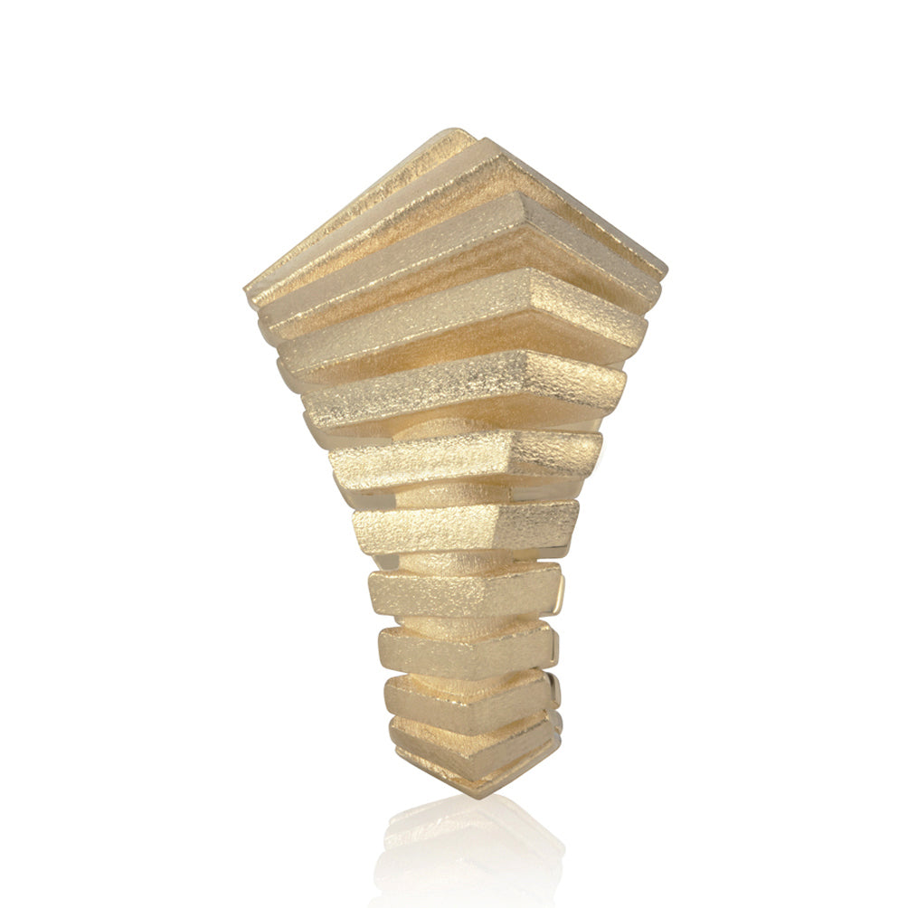 18ct gold ring based on desert sand dune forms with a modern twist.  Dune ring by Sarah Herriot.