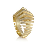 18ct gold ring based on desert sand dune forms with a modern twist.  Dune ring by Sarah Herriot.