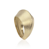 Golden dune ring, based on a dreamy desert sand formation, crafted in 9ct gold. Dune ring by Sarah Herriot.