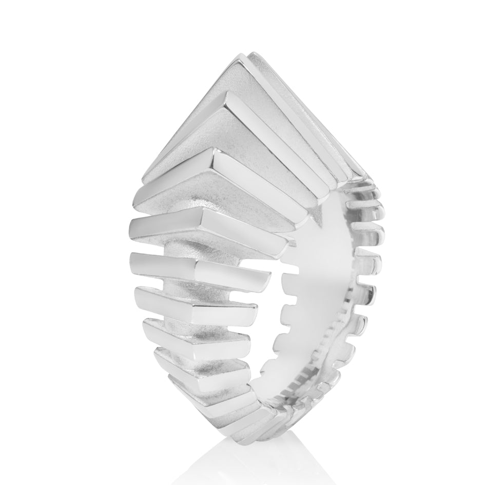 Dune ring in silver by Sarah Herriot.