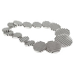 Escalator neckpiece in brushed and oxidised silver by Sarah Herriot.