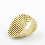 Escalator ring in 18ct gold by Sarah Herriot.