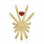 Fantastic ring in 18ct gold with clients emerald cut ruby by Sarah Herriot.