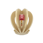 Fantastic ring in 18ct gold with clients emerald cut ruby by Sarah Herriot.