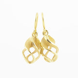 Fine twist earrings in 18ct gold by Sarah Herriot.