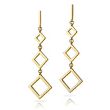 Long drop graphic diamond earrings in 18ct gold by Sarah Herriot.