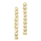 Herring earrings in 18ct gold with deep textured surfaces by Sarah Herriot.
