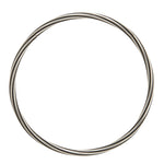 A solid silver torque featuring an slowly turning linear pattern rolling across the surface, the ultimate in understated elegance, with a seamless tension clasp. This timeless piece combines technical precision with minimalist design, offering effortless wearability without compromising on craftsmanship. Lazy torque by Sarah Herriot.