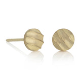 Lunar stud earrings in 18ct gold by Sarah Herriot.