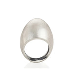 Plain egg ring is a beautifully ergonomic shaped hollow egg. This ring is part of the egg series of rings by Sarah. Plain egg ring by Sarah Herriot.