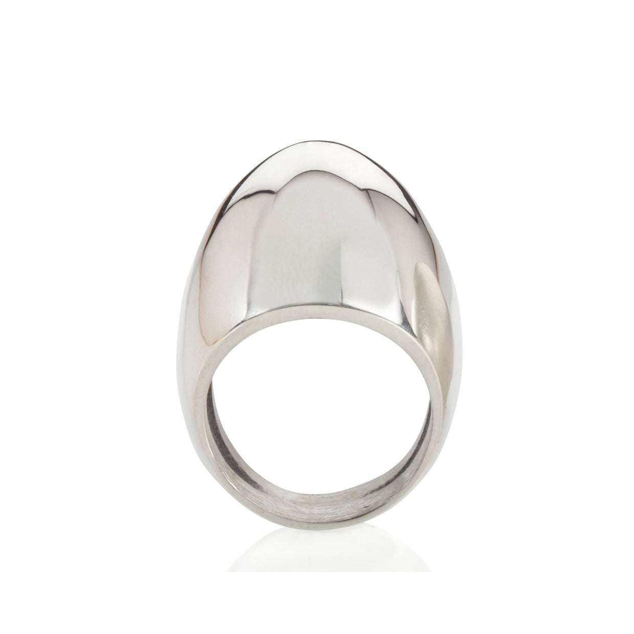 Plain egg ring is a beautifully ergonomic shaped hollow egg. This ring is part of the egg series of rings by Sarah. Plain egg ring by Sarah Herriot.