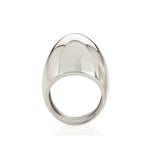 Plain egg ring is a beautifully ergonomic shaped hollow egg. This ring is part of the egg series of rings by Sarah. Plain egg ring by Sarah Herriot.