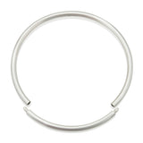 A solid silver torque featuring a seamless tension clasp, the ultimate in understated elegance. This timeless piece combines technical precision with minimalist design, offering effortless wearability without compromising on craftsmanshipTension neck torque by Sarah Herriot.