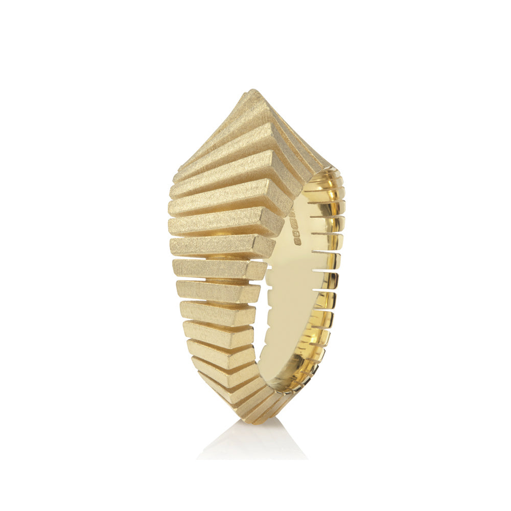 dune ring in 18ct gold by Sarah Herriot.