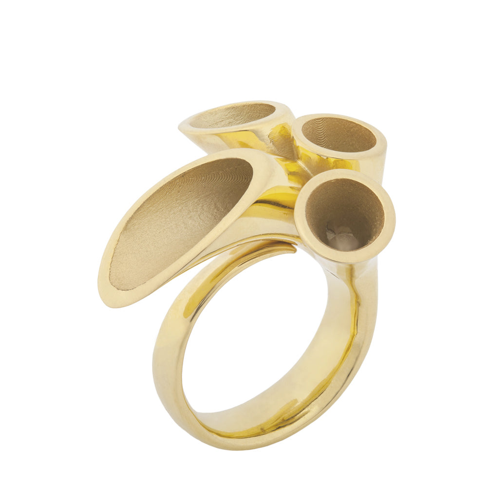 Splash ring in 18ct gold by Sarah Herriot.