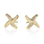 Twisted star ear studs in 18ct gold by Sarah Herriot.
