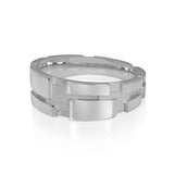 Elegant tapered ring in platinum.  Taper ring by Sarah Herriot.