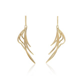 Triple triangle earrings in 18ct gold by Sarah Herriot.