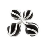 Twist cufflinks are a wonderfully architecturally formed ring in silver, twisted sheets of silver with oxidised recesses to accentuate the sculptural nature of the pieces. A refined choice for those who appreciate understated sophistication and exceptional craftsmanship. Twist cufflinks by Sarah Herriot.
