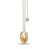 Twist and shout in silver with gold plate by Sarah Herriot.